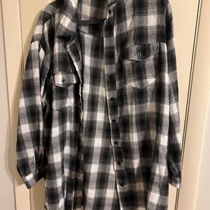 misguided black and white flannel